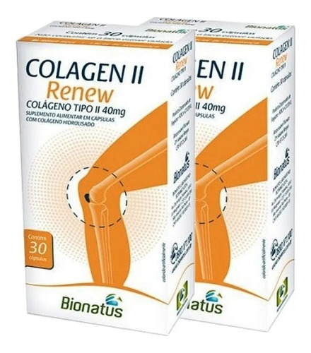 Imagem 1 de 6 de 2x Renew Colageno Tipo Ii + Vit + Min 30 Cps Bionatus