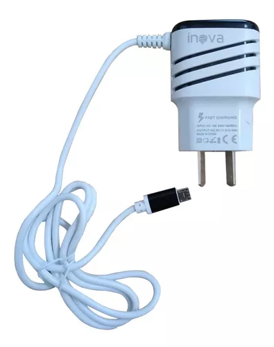 Cargador Inova 3.1 A Carga Rapida Cable Usb + 2 Ranuras Usb