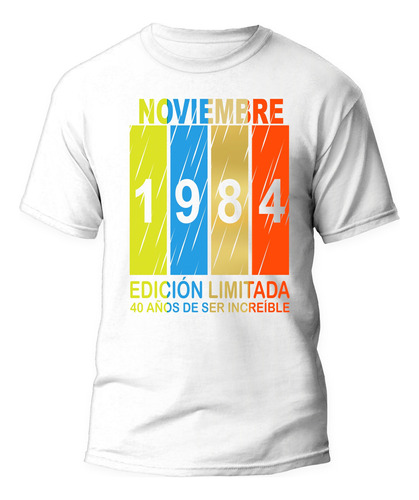 Playera Noviembre Edición Limitada Todos Los Años Blanco