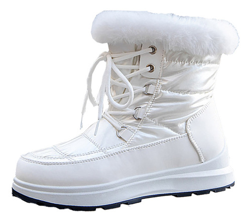 Botas De Nieve Cálidas De Felpa Para Mujer, Impermeables Y C