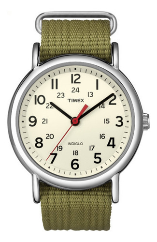 Reloj Timex Weekender, Unisex, Caja Plateada De 38 Mm Y Esfe