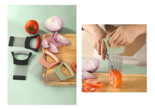 3 Soporte Para Cebolla Para Rebanar De Cebolla Manual Rosa