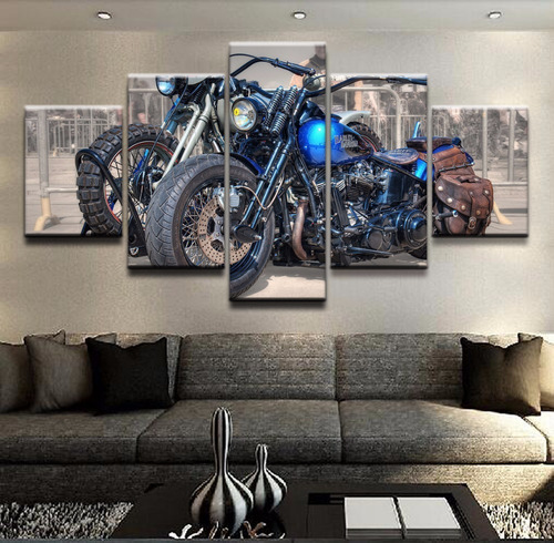 Quadro Decorativo 115x60 Motos Harley Davidson
