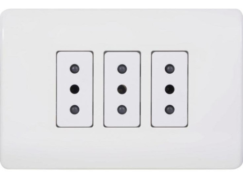 Tomacorriente Triple 10a Blanco