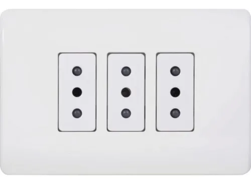 Tomacorriente Triple 10a Blanco