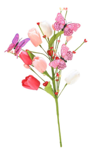 Flores Artificiales, Arreglo De Tulipanes, Adornos 1 Pieza