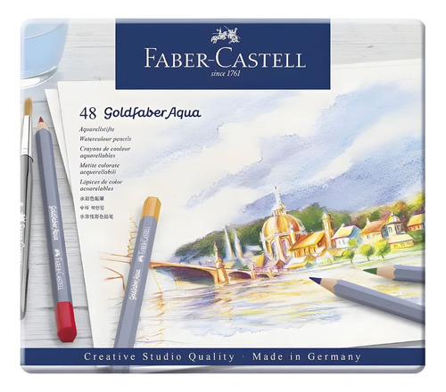 Lápis De Cor Faber Castell Goldfaber Aquarelável 48 Cores