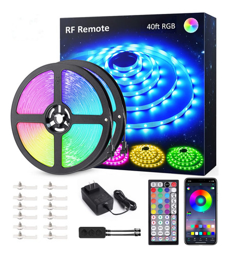 Novostella Kit De Tira De Luz Led Inteligente Rgb De 40 Pies