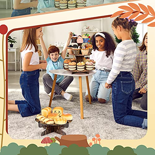 Juego De Soporte Para Cupcakes De Madera Para Fiesta De Leña