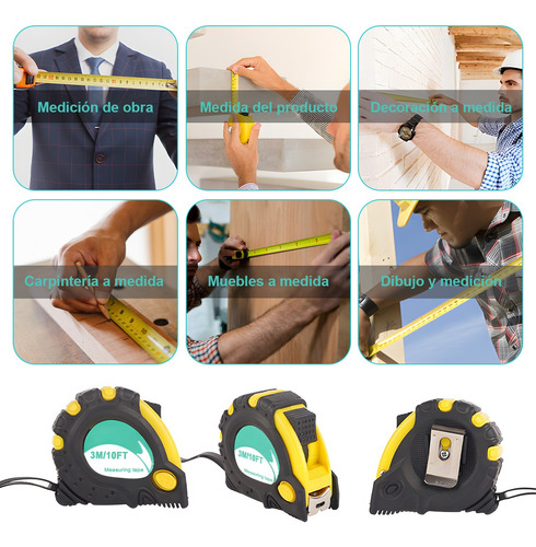 Flexómetros/cintas Metricas Acero Inoxidable 3 M Retractil