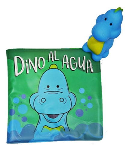 Dino Al Agua - Libro De Baño + Dino De Goma Con Chifle 