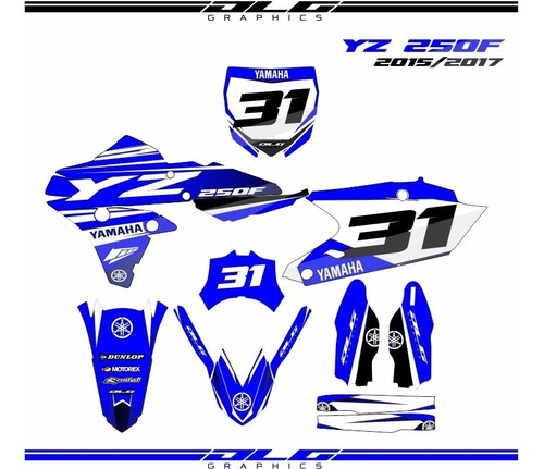 Kit Calcos Yamaha Yz 250f 2015/2017