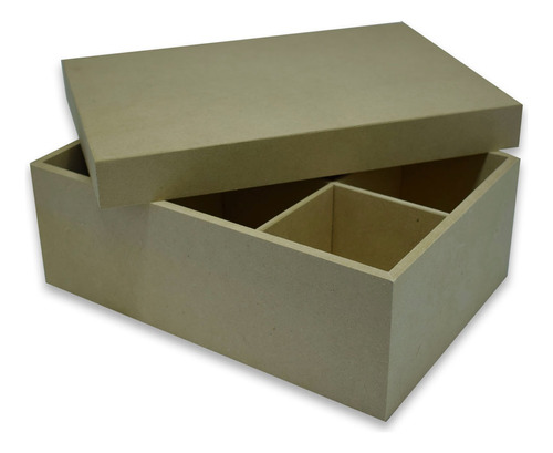 Caja Té Fibrofacil Con Tapa 6 Divisiones