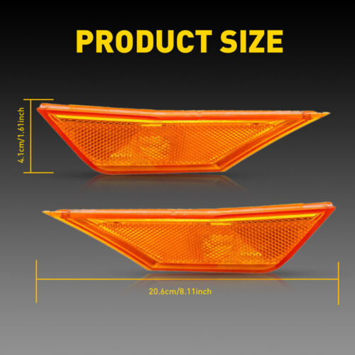 2pcs Side Marker Lights Signal Turn Lamps W/led Bulbs Fo Bbv