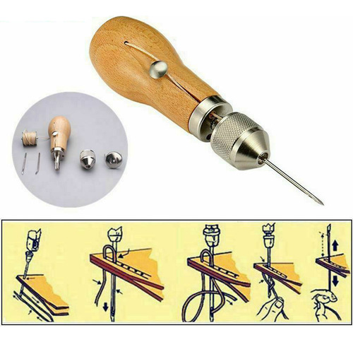 Kit De Costura De Cuero: Agujas, Hilo Encerado Y Reparación