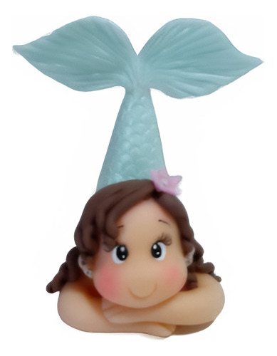 Adorno Nena Sirenita Porcelana Fria
