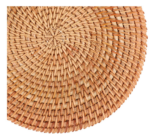 Placemats Redondos De Rattan, Copos, Tapete 20cm