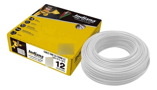 Indiana Cable Blanco Tipo Thw-ls/thhw-ls600v 75°c/90°c 12awg