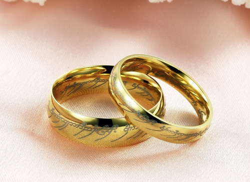 Imagen 3 de 5 de Anillos Lord Of The Ring Dorados - 974