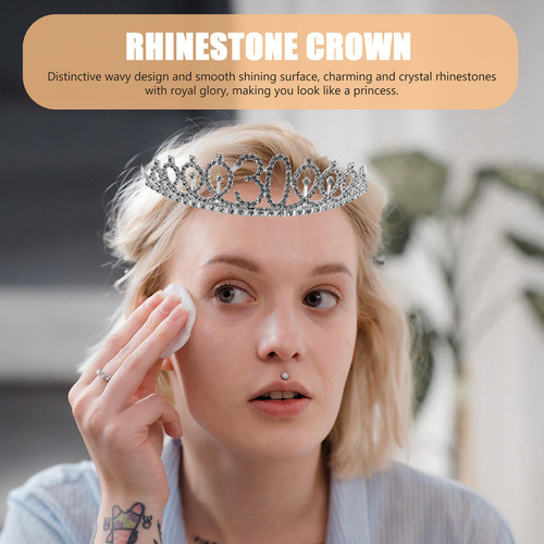 Diadema De Cumpleaños Con Diamantes De Imitación De Cristal