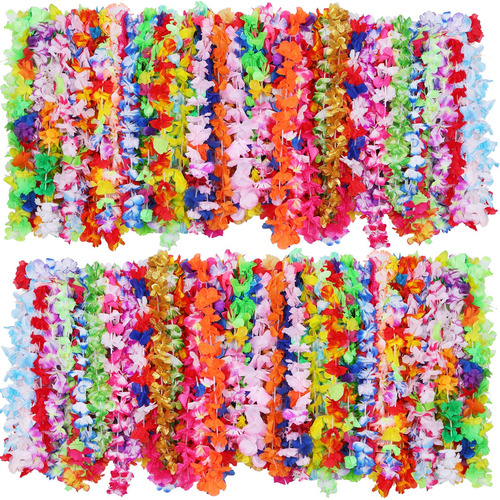 Collares Hawaianos De Flores De Luau Leis, Para Verano, Play