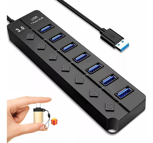 Hub Usb Con 7 Puertos Usb 3.0 Multicontacto