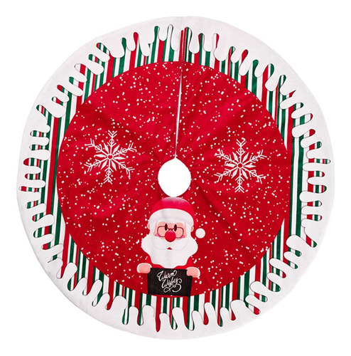 Falda De Árbol De Navidad T7 Con Tapa De Papá Noel Con Base