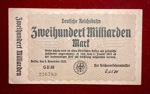 Billete 200 Millones Alemania Notgeld 1923 Pick S1025 Berlín (Usado)