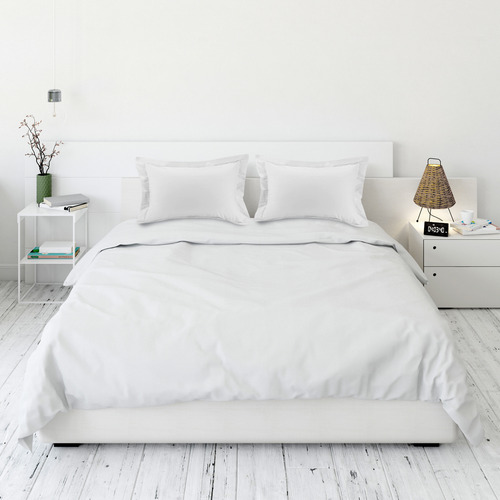 Funda Duvet Dues Queen Blanco, Microfibra Pack 6 Piezas