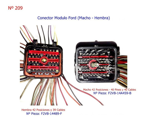 Conector Modulo Ford Macho-hembra (209)