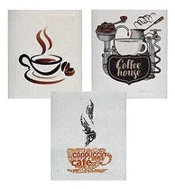 Comprar Juego Café Mixto De 3 Paños (uno De Cada Diseño) Paños Sueco