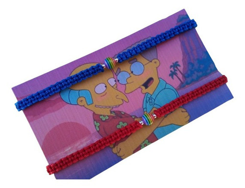 Pulseras Para Pareja Montgomery Burns Y Waylon Smithers Lgbt