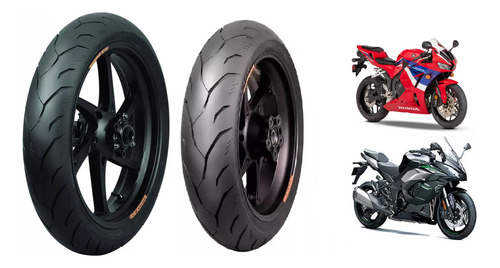 Set Llantas Moto Deportiva Cst 180/55 Zr17 120/70 Zr17