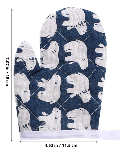 1 Par De Guantes De Horno Resistentes Al Calor Y Antidesliza