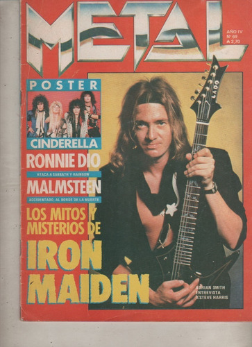 Revista De Musica * Metal * Nº 69 - Año 1987 - Iron Maiden