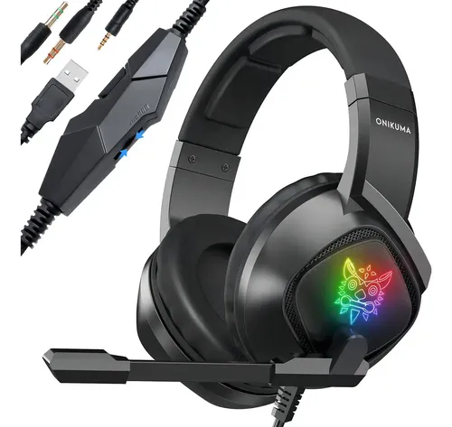 コントローラー&ヘッドフォン Headset Gamer Preto Com Alça De Microfone Zx | Parcelamento sem juros