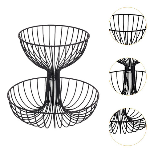 Soporte De Metal Para De 2 Niveles, Soporte Para Frutas,