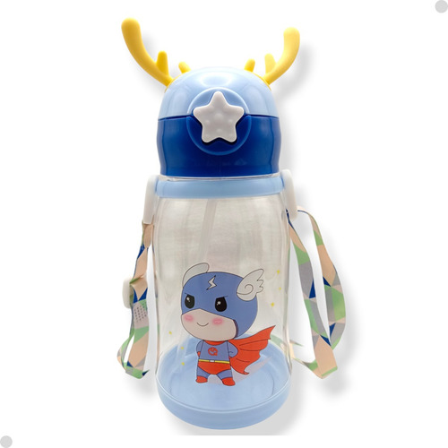 Garrafa De Água Alce Com Alça Portátil Infantil Escolar