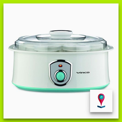 Yogurtera Electrica 7 Porciones Fabrica De Yogurt Winco W630 Color Blanco