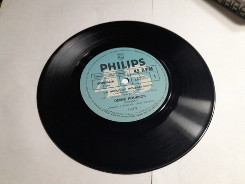 Vinilo Simple - Demis Roussos - Un Mundo De Hombres / Niños