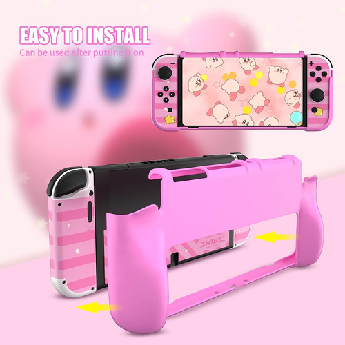 Funda Heatfun Switch Oled Rosa, Funda Protectora Switch O...