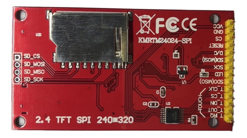 Módulo De Tela De Toque Tft Lcd De 2,4 Polegadas Ili9341 480