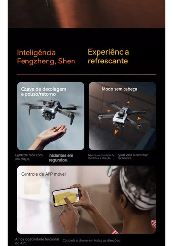 Dron Plegable Para Evitar Obstáculos Con Cámara Triple K6