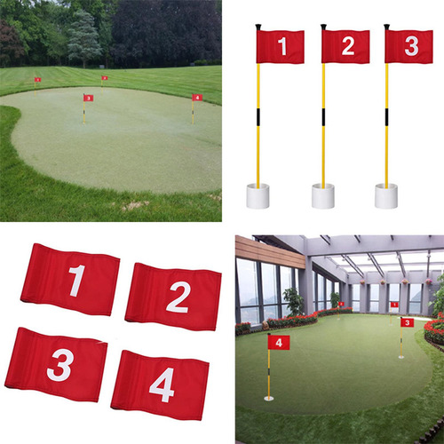 2 Banderas De Golf Con Bandera De Pin Insertada En Tubo, 2