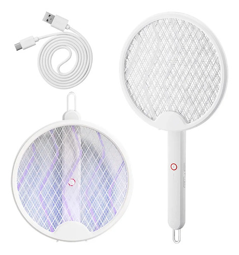 4x Raqueta Eléctrica Mata Moscas Y Mosquitos Recargable Luz Variedad
