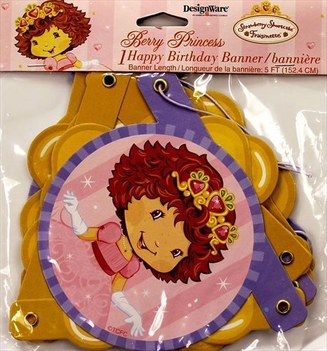 Designware Tarta De Fresa 'berry Princesa' Banner Cumpleaños