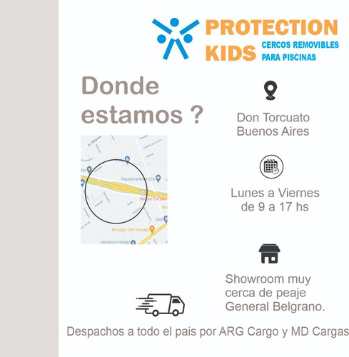 Imagen 5 de 10 de Cerco Removible Piscina Proteccion Niño Seguridad Pileta