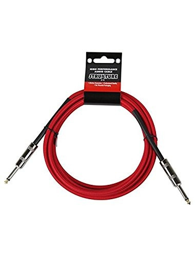 Strukture Sc10rd 10' Cable Instrumento, 6mm Tejido, Red