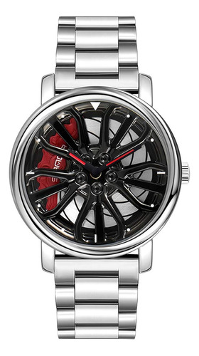 Gorben Mens Wrist Watch Creative 3d Car Wheel Rotating Watch