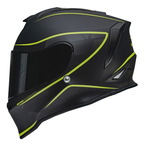 Capacete Moto Mormaii M1 Fechado Diversos Gráficos E Cores Tamanho Do Capacete Xl-61 Cor Classic - Preto Fosco - Neon